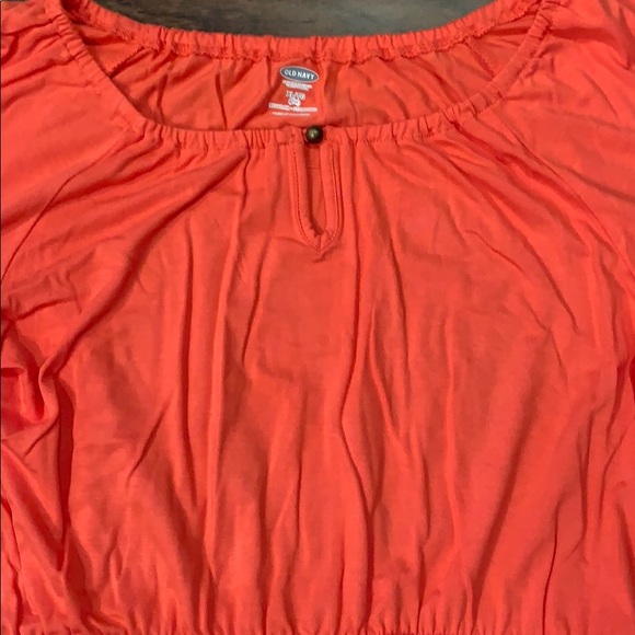 NWT Old Navy Dress Salmon Coral Ruffle Sz XL CUTE - Picture 2 of 3